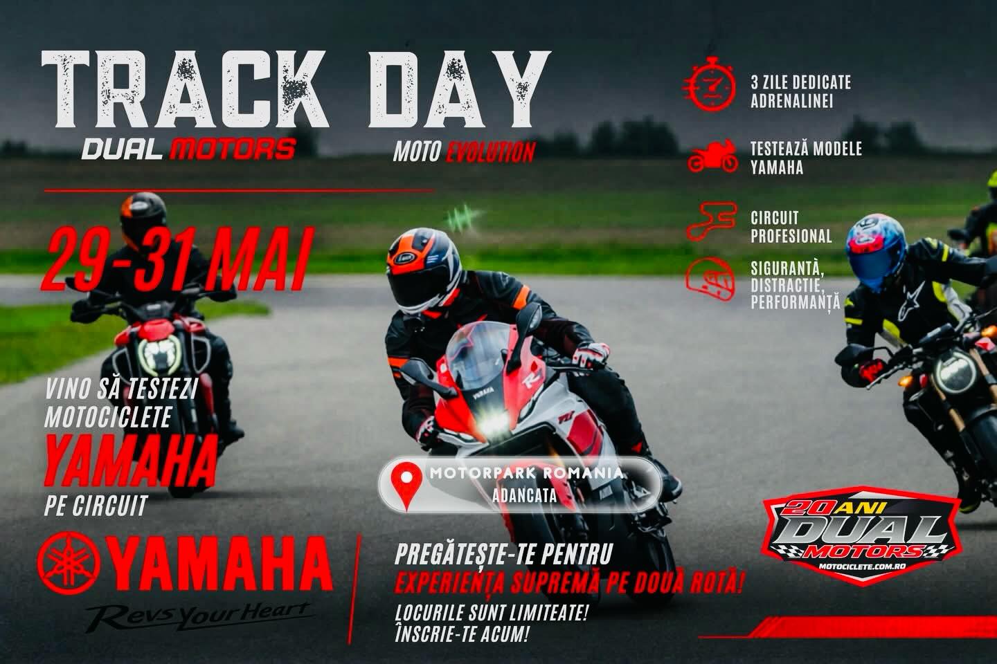 #SăptămânaAceasta 🗓️
Yet another track day aboard Yamaha! 🐦‍🔥 @dualmotorsromania @motoevolutionracingschool @motorparkromania @yamahamotorro