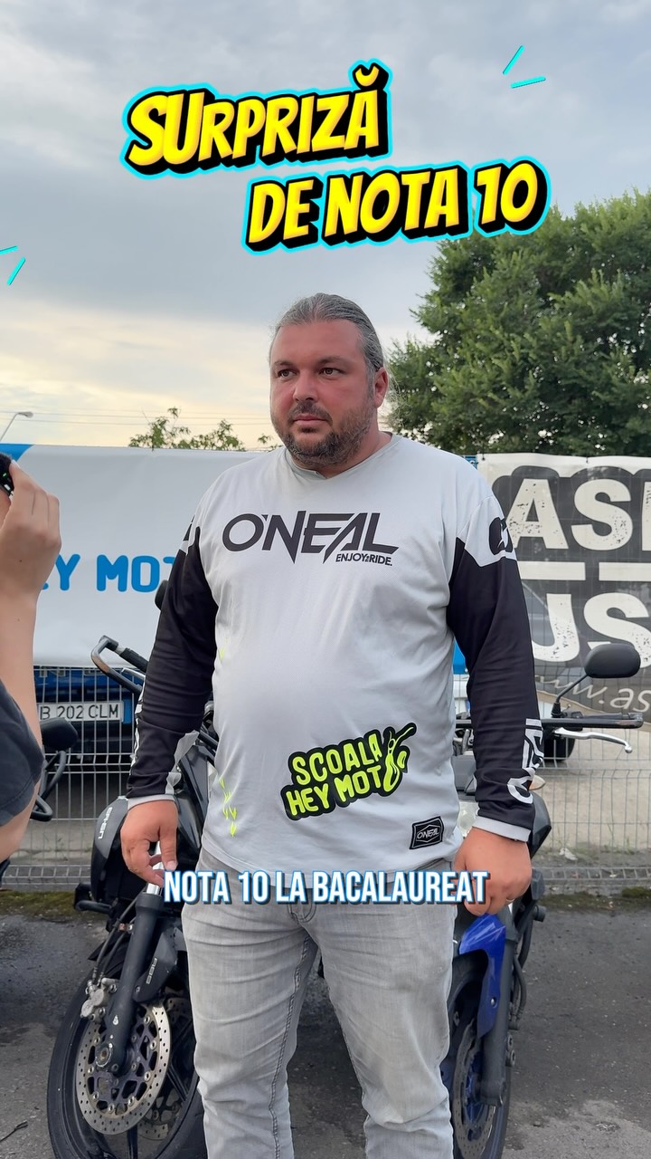 🏍️ Ai luat media 10 la Bacalaureat 2026? Avem un cadou pentru tine! 🎓
La Hey Moto, oferim GRATUIT cursurile pentru școala moto tuturor elevilor care au obținut media 10 la prima sesiune a Bacalaureatului 2026.
✅ Valabil doar pentru prima sesiune din 2026.
✅ Este necesară dovada obținerii mediei 10.
Felicitări tuturor pentru munca depusă! Iar celor care au reușit performanța unei medii de 10, vă așteptăm cu drag la Hey Moto! 🏍️
#heymoto #scoalaheymoto #bacalaureat