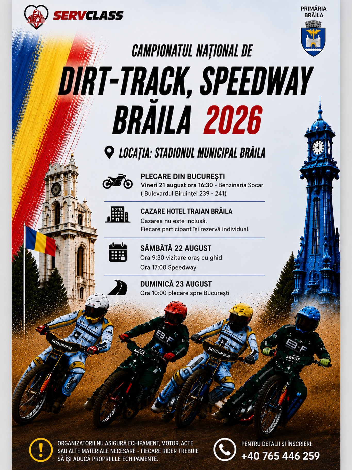 🏁 Plecăm împreună spre Brăila! 🏍️
Ne pregătim de o plimbare până la Brăila, unde vom lua parte la Campionatul Național de Dirt-Track & Speedway 2026. 🇷🇴
Dacă vrei să ni te alături pentru drum, atmosferă și un weekend dedicat pasionaților de motoare, scrie-ne sau sună-ne! 🤘
📞 +40 765 446 259
Hai cu noi! 🏍️💨
#heymoto #scoalaheymoto #scoalamoto